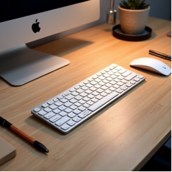 NovaPad E3 Wireless Office Keyboard 2.4GHz Full-Size Silver