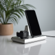 PulseVolt Z3 4-in-1 Charging Station Dock Desk Organizer Silver