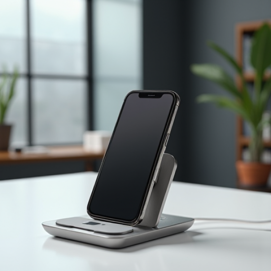 PowerFlow V1 Wireless Charging Dock Stand for Phone + Watch Silver