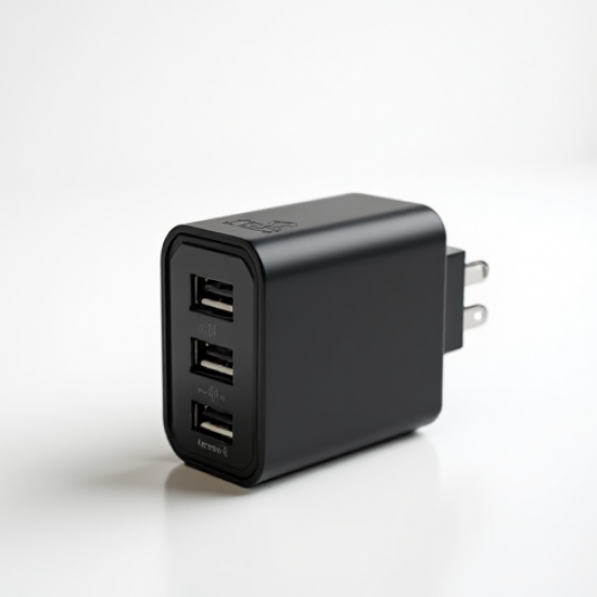 PowerFlow M3 5-Port USB Wall Charger 50W Multi-Device Black