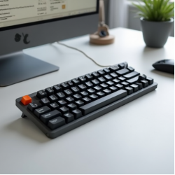 ZenKeys E2 Wired Mechanical Keyboard Brown Switch Full-Size Gray