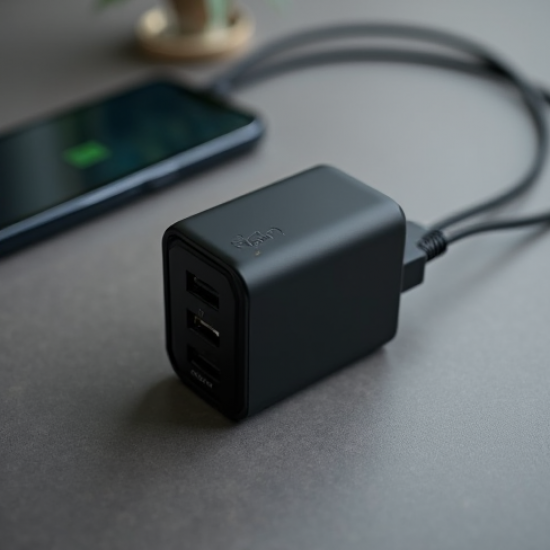 PowerFlow M3 5-Port USB Wall Charger 50W Multi-Device Black