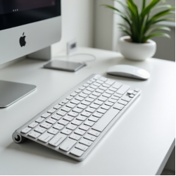 SwiftKeys V1 Bluetooth Compact Slim Keyboard 87-Key White