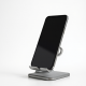 TechMount M6 Adjustable Desk Phone Stand 360-Degree Rotate Silver