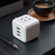 PulseVolt M2 USB-C Travel Adapter 65W GaN Universal Plug White