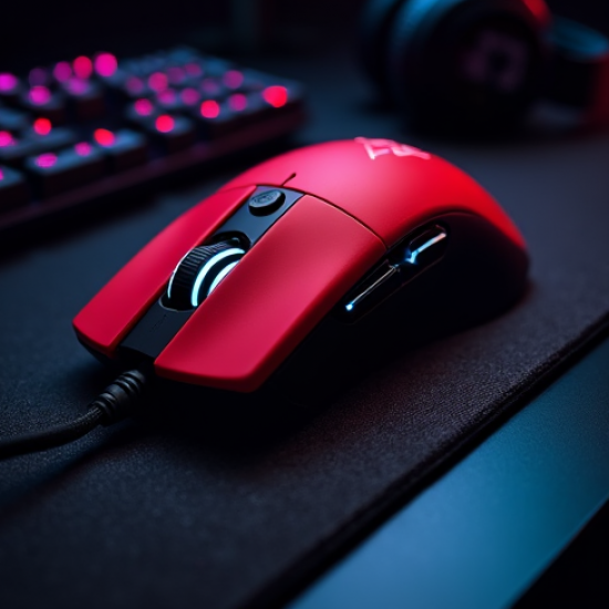PulseScroll X2 Wired Gaming Mouse RGB 12000 DPI Red