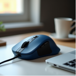 ClickZen V5 Ergonomic Wired Mouse USB 2400 DPI Blue