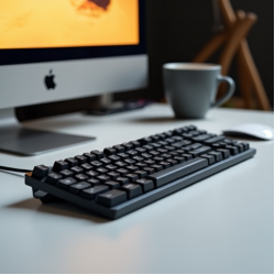 TechPad S6 Wired USB Membrane Keyboard 104-Key Gray