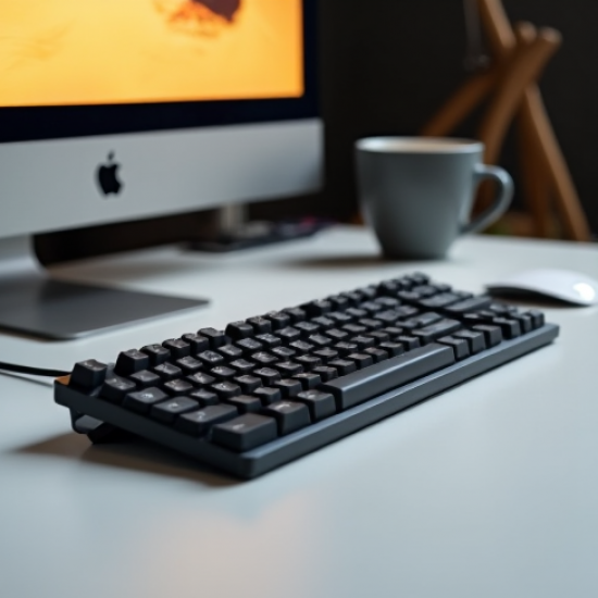 TechPad S6 Wired USB Membrane Keyboard 104-Key Gray