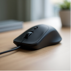 NovaSpark E8 Wired Optical Mouse USB 3-Button 800 DPI Black