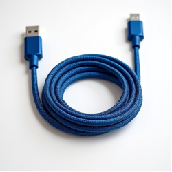 VoltCharge V7 Micro USB Cable 2.4A 1.5m Nylon Braided Blue