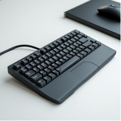 TechKeys V4 Wired USB Membrane Full-Size Keyboard Gray