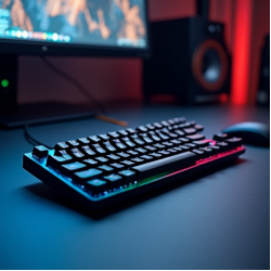 AeroType E4 Mechanical Gaming Keyboard RGB Brown Switch Blue