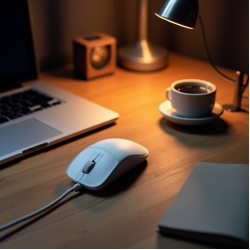 NovaSpark S3 Wired Silent Mouse USB 2400 DPI White