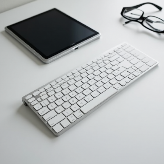 SwiftKeys V1 Bluetooth Compact Slim Keyboard 87-Key White