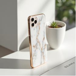 SlimFit Z5 Marble Pattern Hard PC Phone Case White Gold