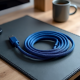 VoltCharge V7 Micro USB Cable 2.4A 1.5m Nylon Braided Blue