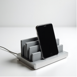 ZenCharge E8 Desktop Charging Station 6-Slot Organizer Silver