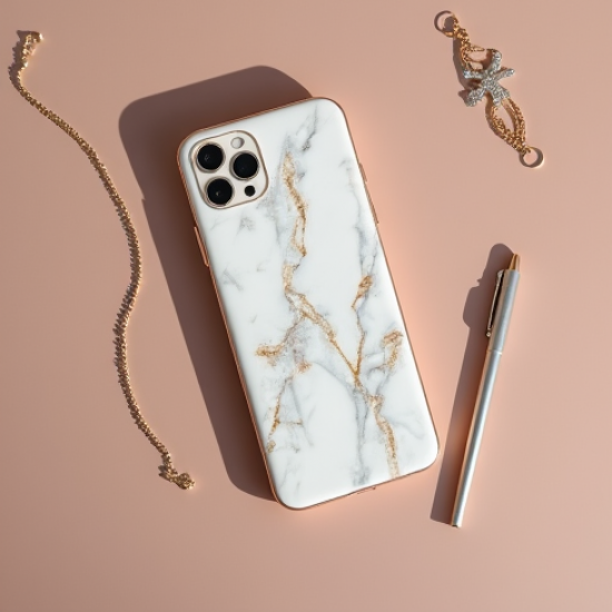 SlimFit Z5 Marble Pattern Hard PC Phone Case White Gold