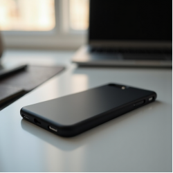 SlimFit E4 Ultra-Thin Frosted Polycarbonate Phone Case Black