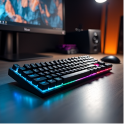 AeroKeys X7 Mechanical Full-Size Keyboard RGB Brown Switch Gray