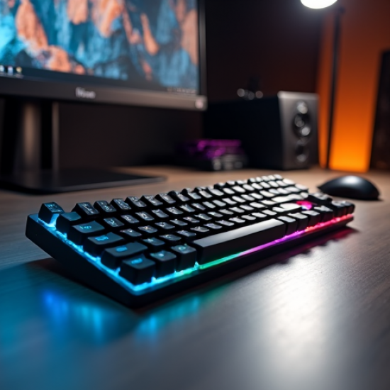 AeroKeys X7 Mechanical Full-Size Keyboard RGB Brown Switch Gray