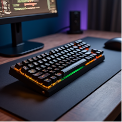 TechType X1 Mechanical Keyboard RGB Full-Size Blue Switch Black