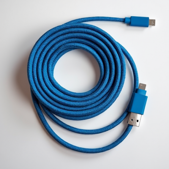 ZenVolt G6 Micro USB Charging Cable 3A Nylon Braided 6ft Blue