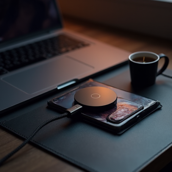 ZenCharge E2 Magnetic Wireless Charging Cable Snap-On 15W Gray