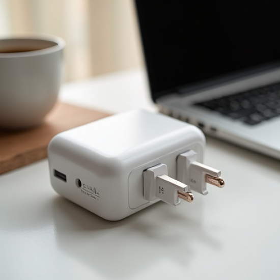 AeroVolt Z7 100W USB-C GaN 4-Port Travel Charger Compact White