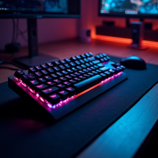 TechType V7 Gaming Mechanical Keyboard RGB Brown Switch Gray