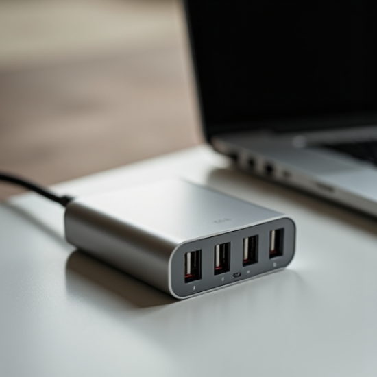 ZenVolt M9 60W Multi-Port GaN Charger 3xUSB-C 1xUSB-A Silver