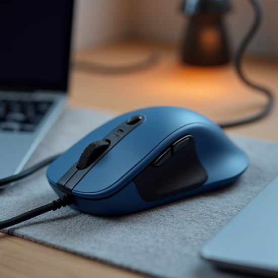 ClickZen V5 Ergonomic Wired Mouse USB 2400 DPI Blue