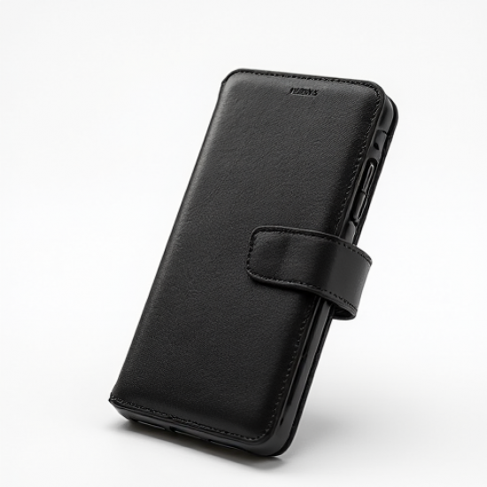 NovaCover S9 Genuine Leather Flip Case Multi-Card Slot Black