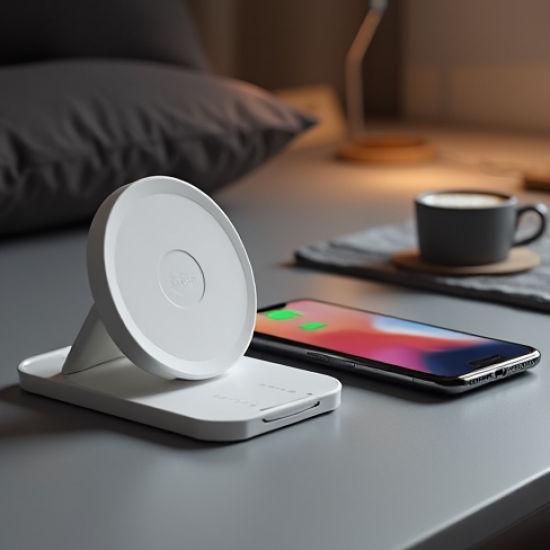 AeroVolt X4 Magnetic Wireless Charging Pad Stand 3-in-1 White