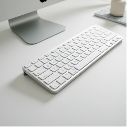 AeroType G5 Wireless Office Slim Keyboard 2.4GHz White