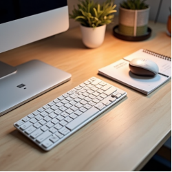 SwiftPad M4 Wired Membrane Office Keyboard 104-Key White