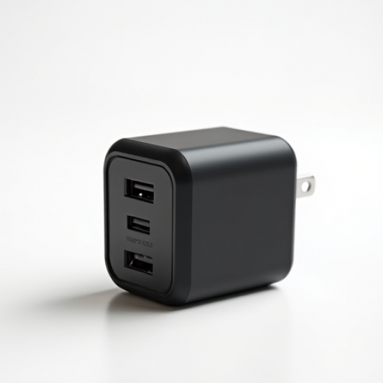 PowerFlow Z2 Dual USB-A Wall Charger 12W Compact Foldable Black
