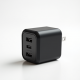 PowerFlow Z2 Dual USB-A Wall Charger 12W Compact Foldable Black