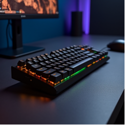 TechKeys M5 Gaming RGB Mechanical Keyboard Speed Switch Black
