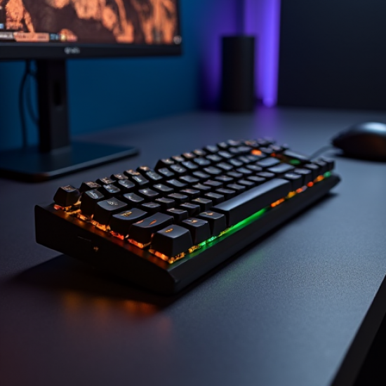 TechKeys M5 Gaming RGB Mechanical Keyboard Speed Switch Black