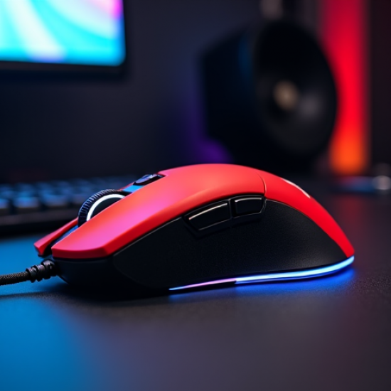 AeroMouse V6 Gaming Mouse RGB Wired 16000 DPI Red