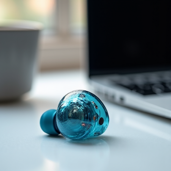 AeroBuds E4 TWS Earbuds 5.2 Bluetooth ENC Mic Clear Blue