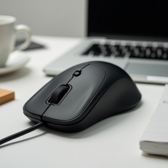 NovaSpark E8 Wired Optical Mouse USB 3-Button 800 DPI Black