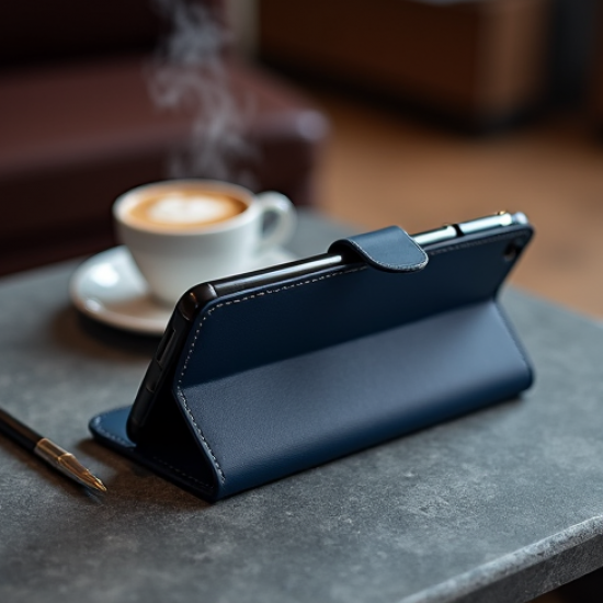 NovaCover Z9 Wallet Leather Case Card Holder Magnetic Closure Blue