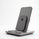 PowerFlow V1 Wireless Charging Dock Stand for Phone + Watch Silver