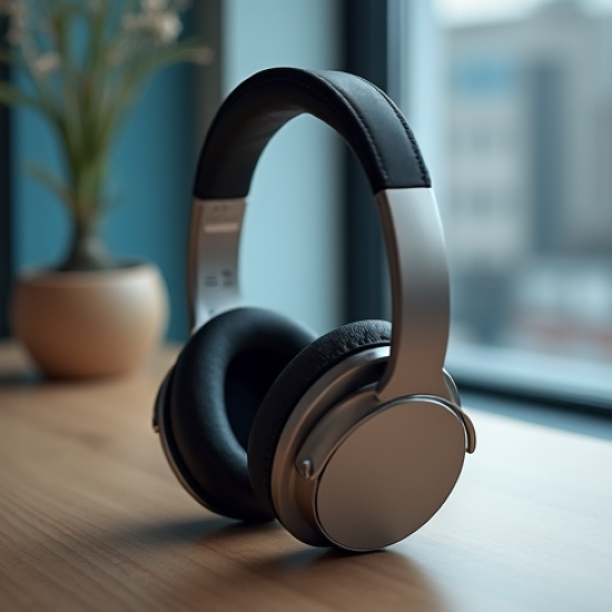 AeroBuds M6 Over-Ear Bluetooth Headphones Foldable Silver