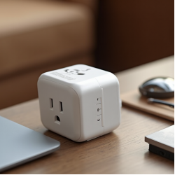 PulseVolt M2 USB-C Travel Adapter 65W GaN Universal Plug White