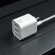 NovaPower R2 30W USB-C Quick Charge Dual Port Adapter White